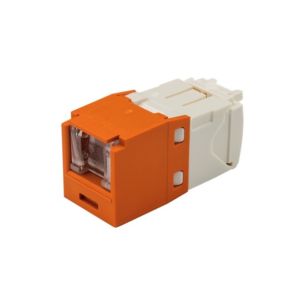 Panduit 1-PORT MOD JACK CAT6 8W8P UTP, MINICOM T568A/B SPRING SHUTTER, ORANGE CJH688TGOR